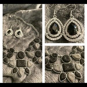 Large silver tone statement piece